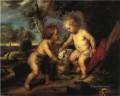 The Christ Child and the Infant St John after Rubens Impressionist Theodore Clement Steele